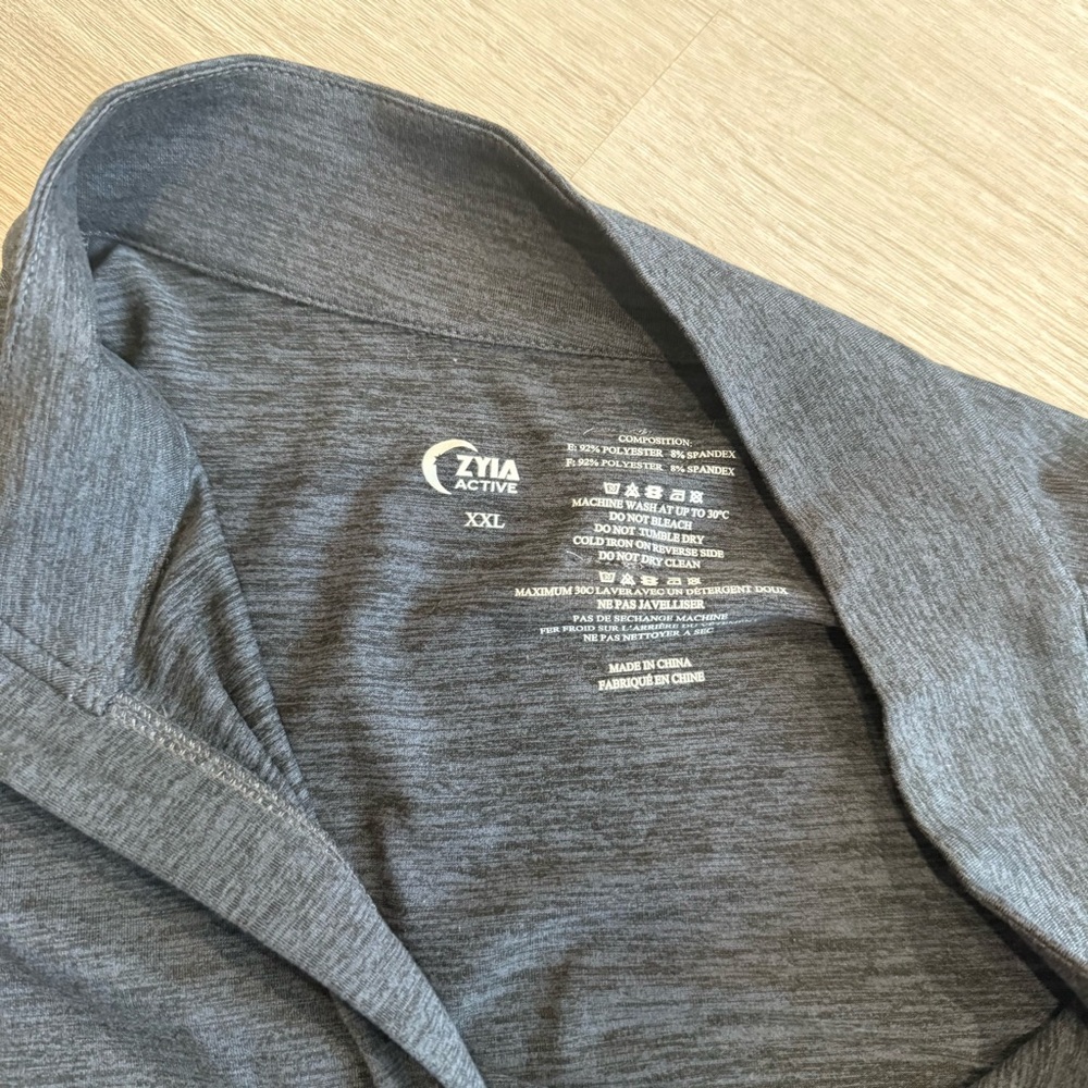 ZYIA Active Heathered Gray Pullover - image 3